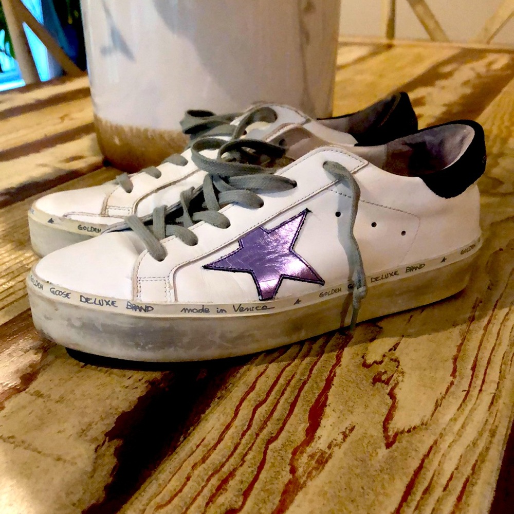 Golden Goose Hi Star Sneakers.